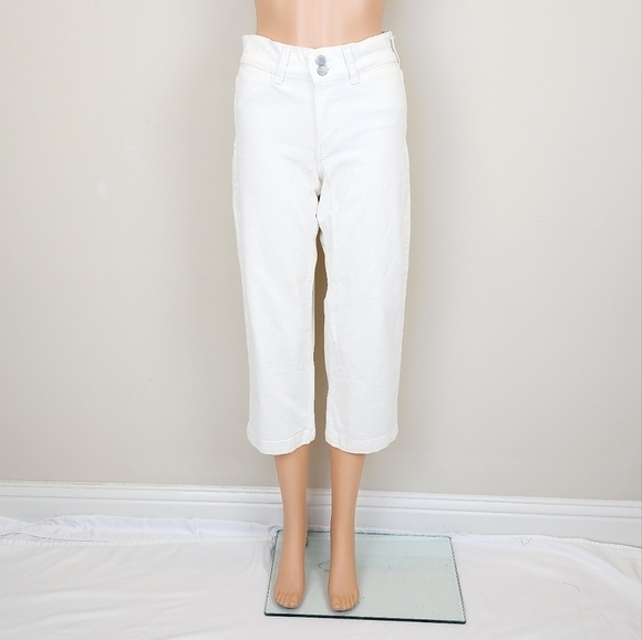 Banana Republic High Rise Wide Leg Crop Jeans Pants - Picture 2 of 12